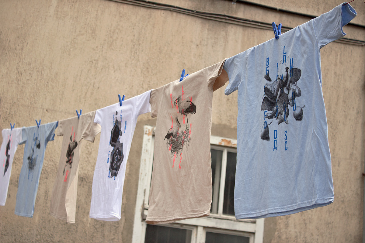 charity design Croatia Serbia campaign DIY stencil stamp silkscreen fluorescent t-shirt New York London Balkan nyc