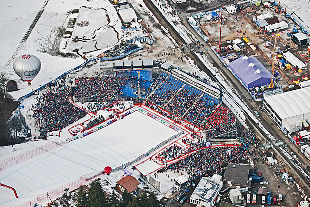 Aerial winter photo foto fotografie Luftaufnahmen Bavaria germany Bayern Deutschland view Ski race world championship