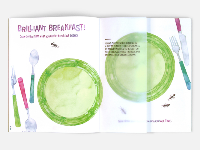 hila drawing books sva MFA Design children lettering ink watercolor paint owl rabbit worm ants creative growth Food 