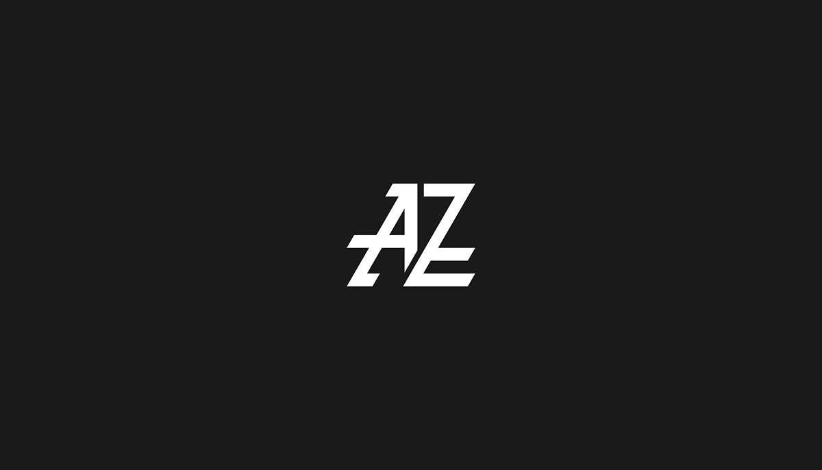 'A.Z' - punk-inspired logo with oblique type