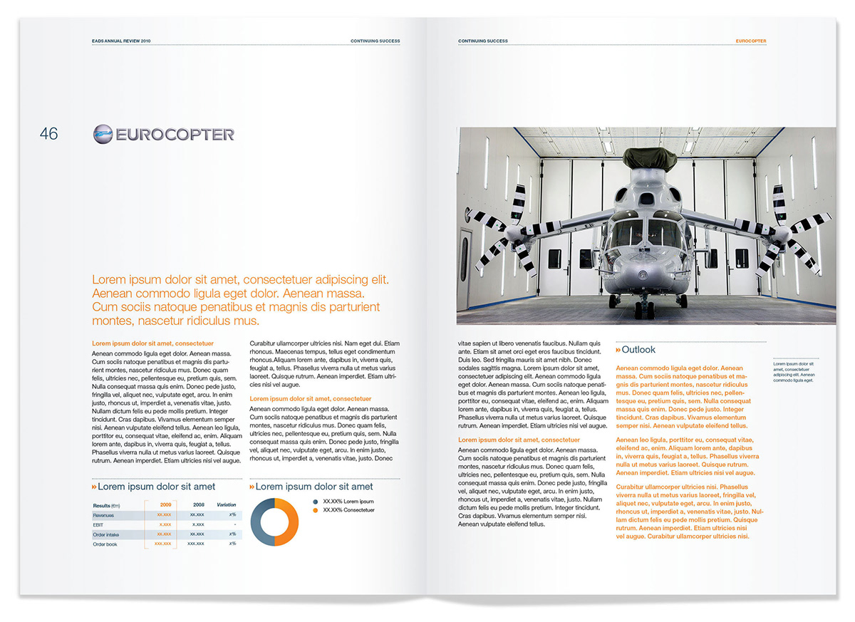 EADS annual report annual review geschäftsbericht rapport annuel Communication Design edition print eurocopter Cassidian Astium Airbus Eurofighter A380 Louis Gallois Bodo Ueber Paolo Verzone