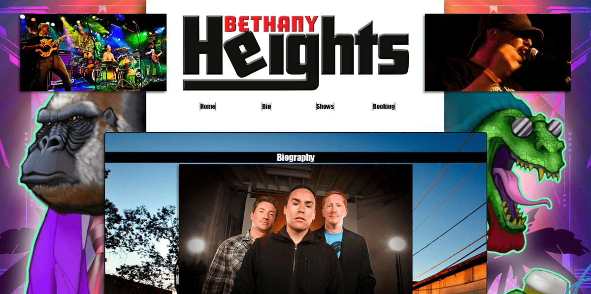 band websites music websites Website