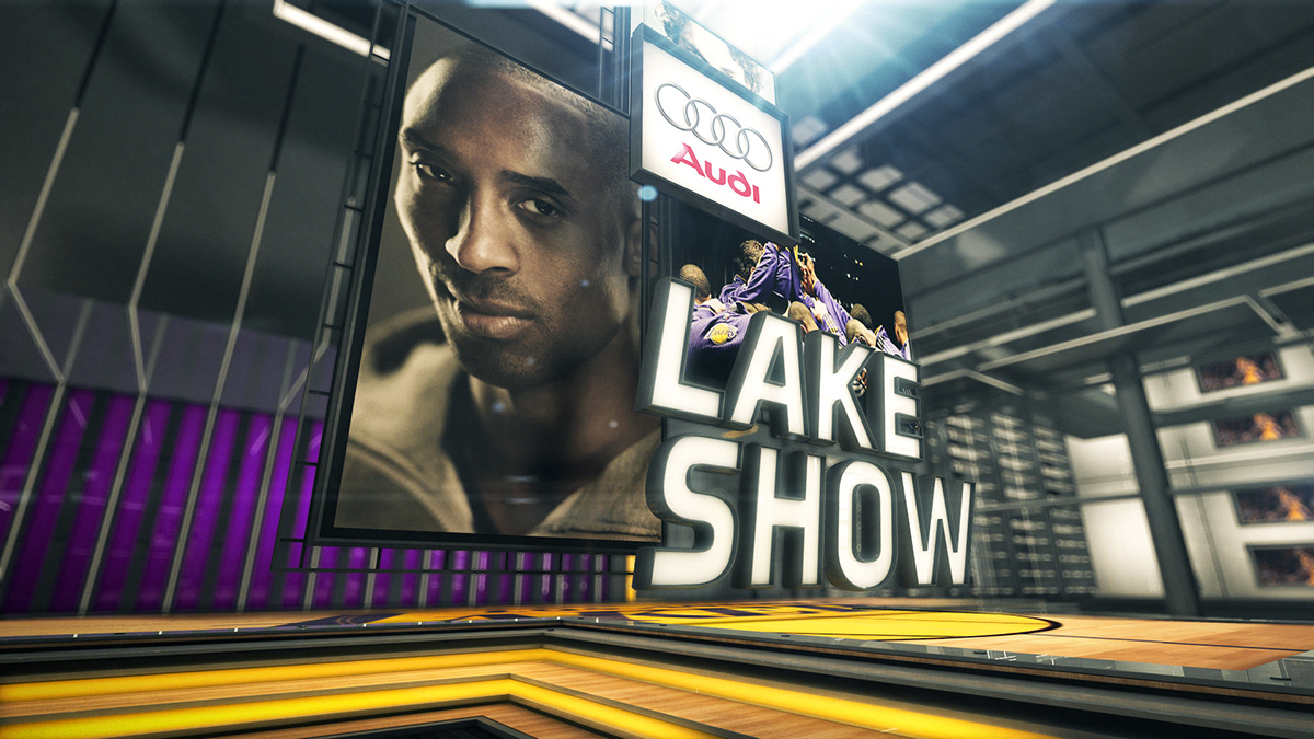 Lakers Lake Show Time Warner Cable sportsnet troika NBA package cinema 4d 3D environment