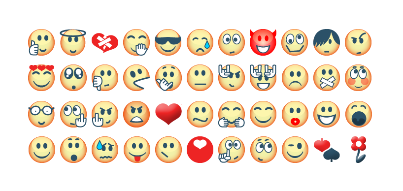 emoticons design Character social network Chat