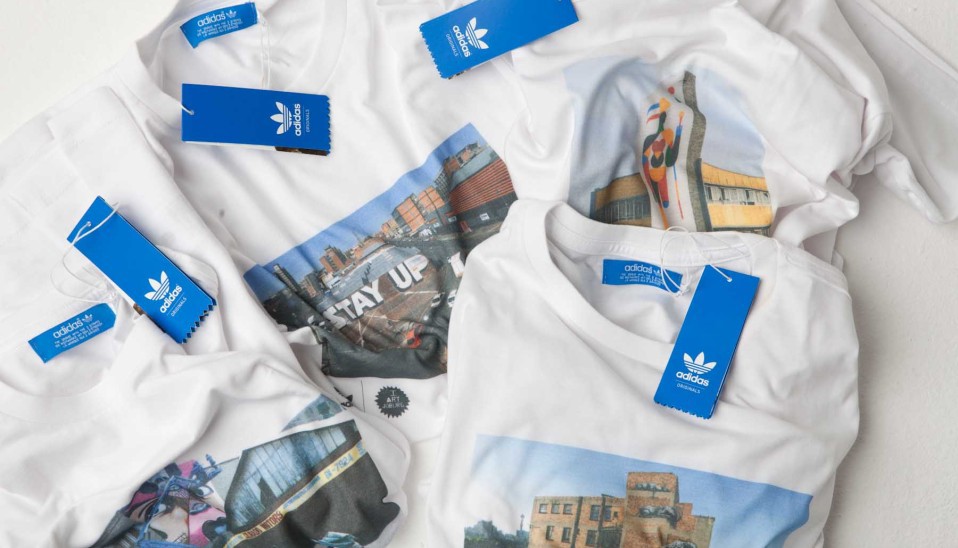 adidas originals  ADIDAS i art joburg Press Pack T Shirt Catalogue book newspaper Lasercut cardboard