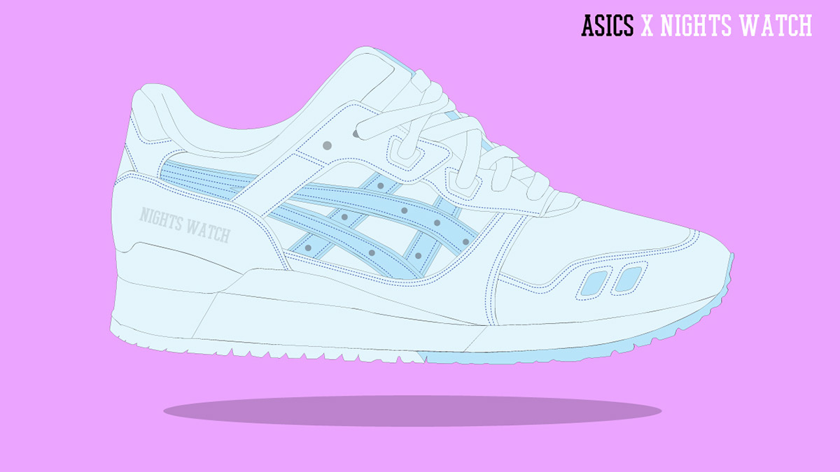 Asics trainers vector Collaboration supreme gel lyte iii SHARKFIST Game of Thrones berlin New York nyc ronnie fieg amsterdam London Colourful 