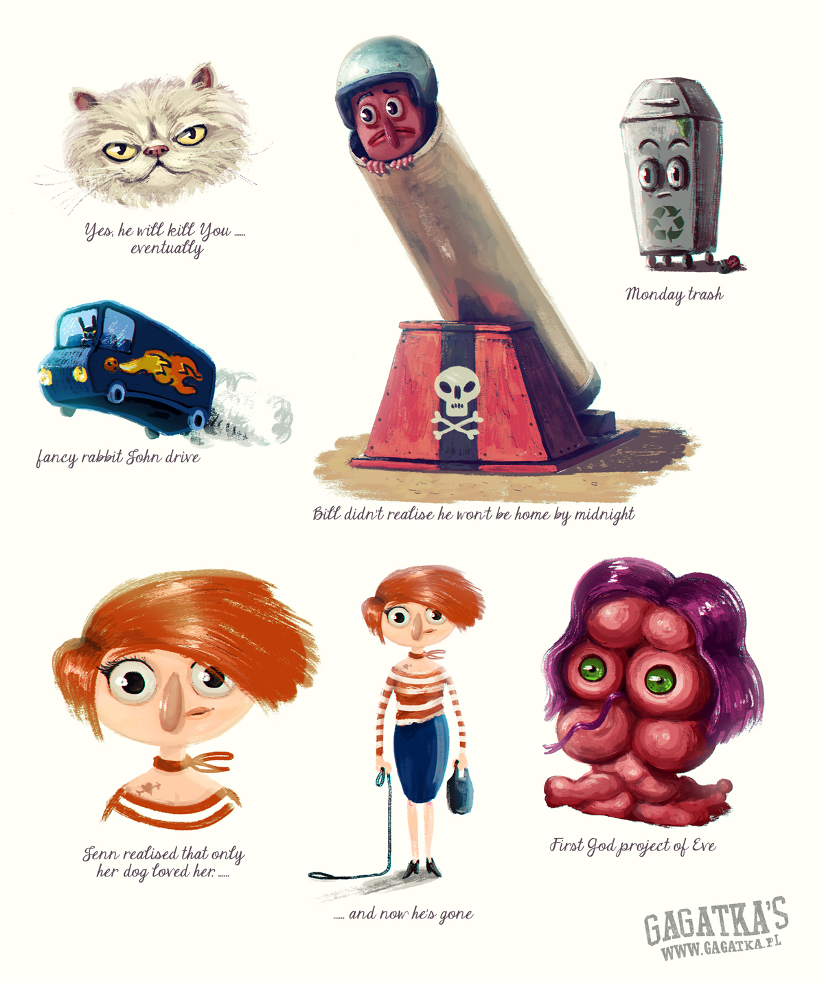 Character gagatka digital painting funny funny character monster Cat portraits portrait wacom doodle doodles Digital Doodle