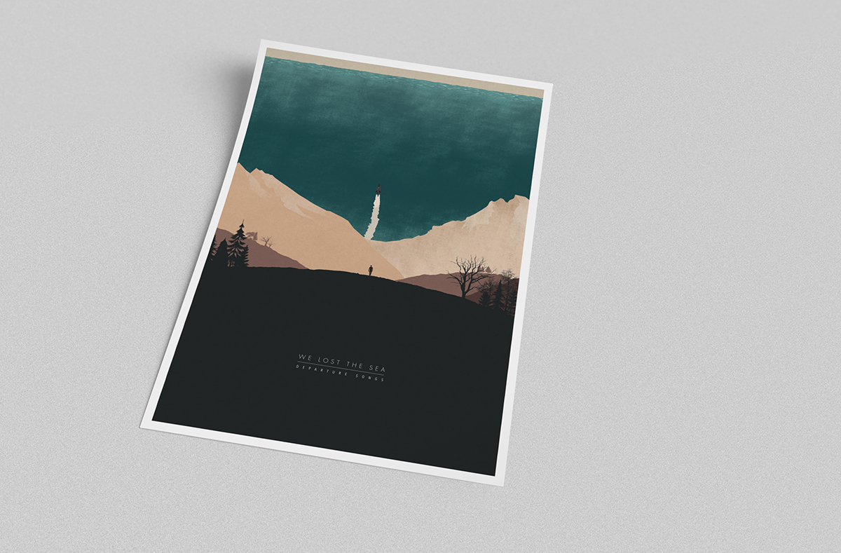 welostthesea music art Silhouettes landscapes Vector Landscapes epic mountains chernobyl Record Covers album art