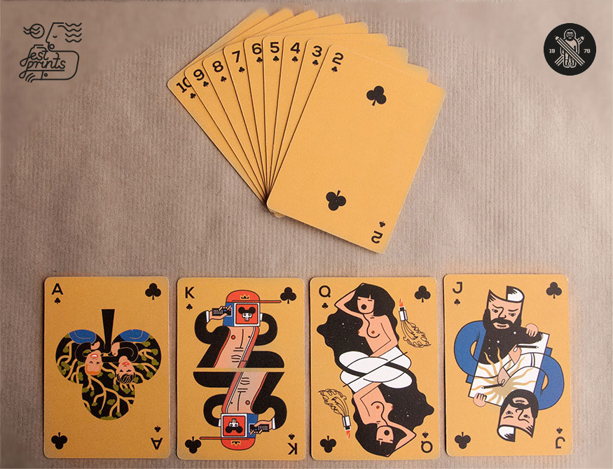 limited edition cards ILLUSTRATION  mysterious Playing Cards posters screen printing simple