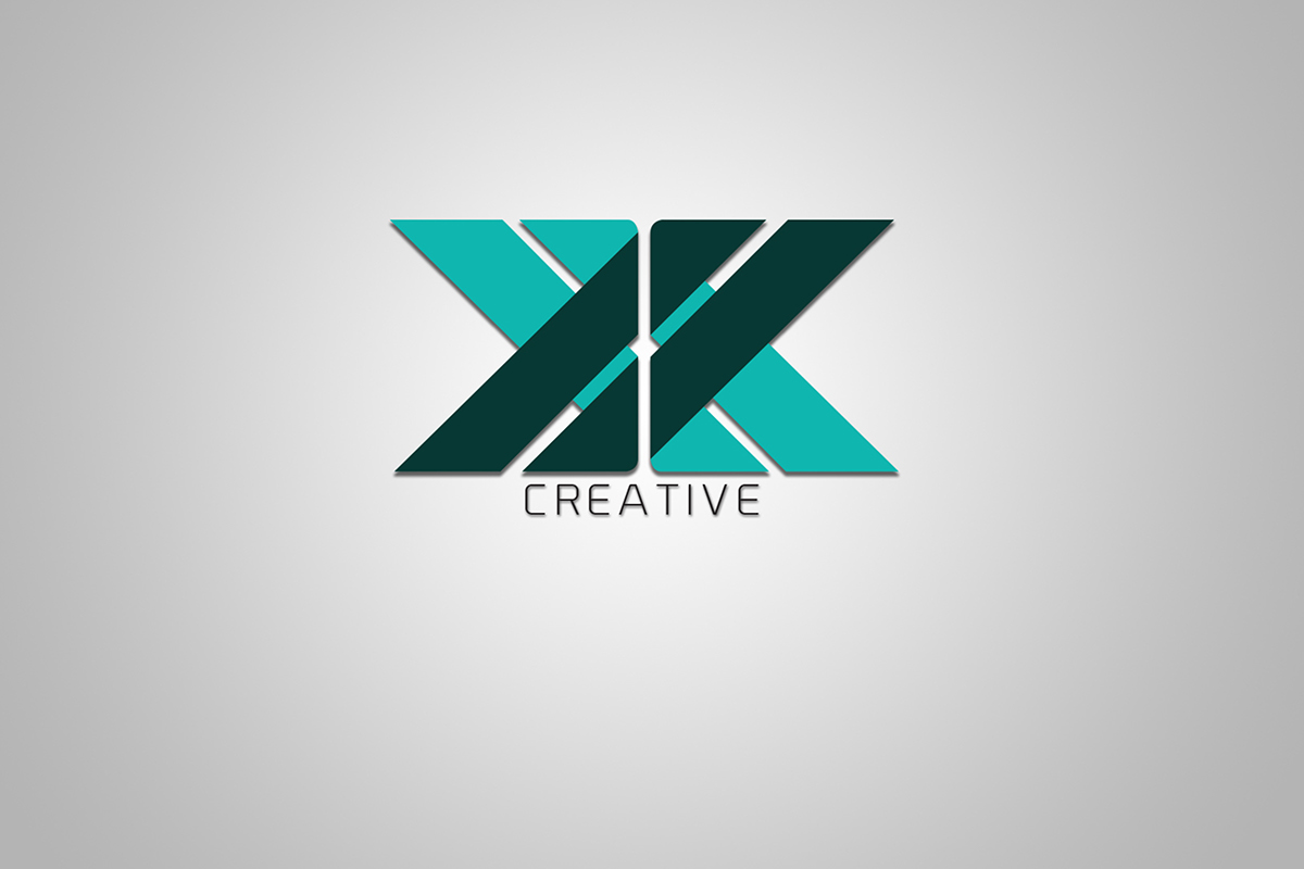 2KK creative business cards logo green Mockup