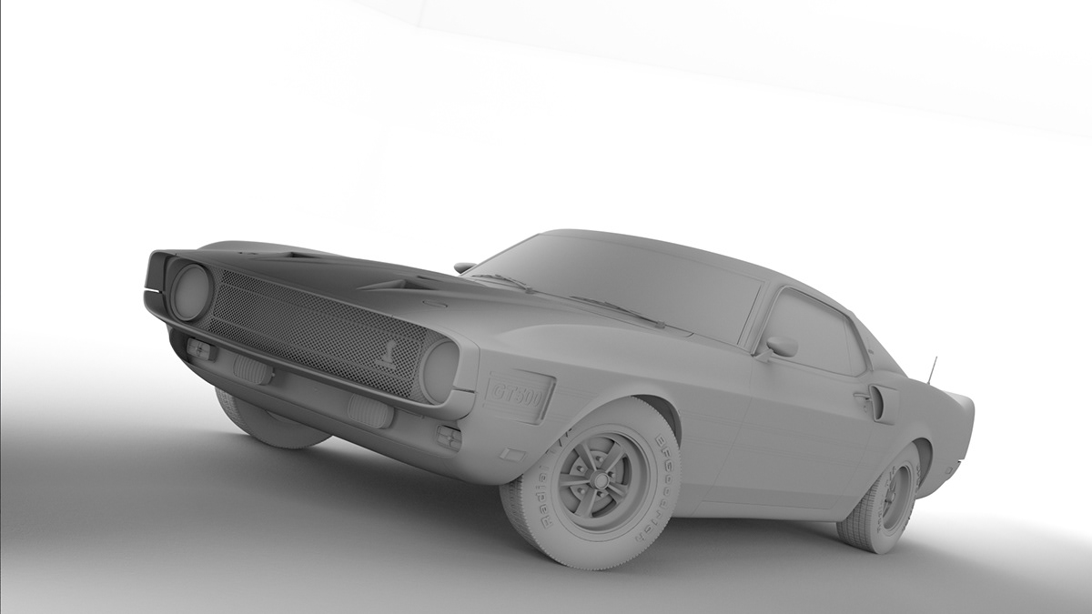 Ford Mustang 3D Auto blender