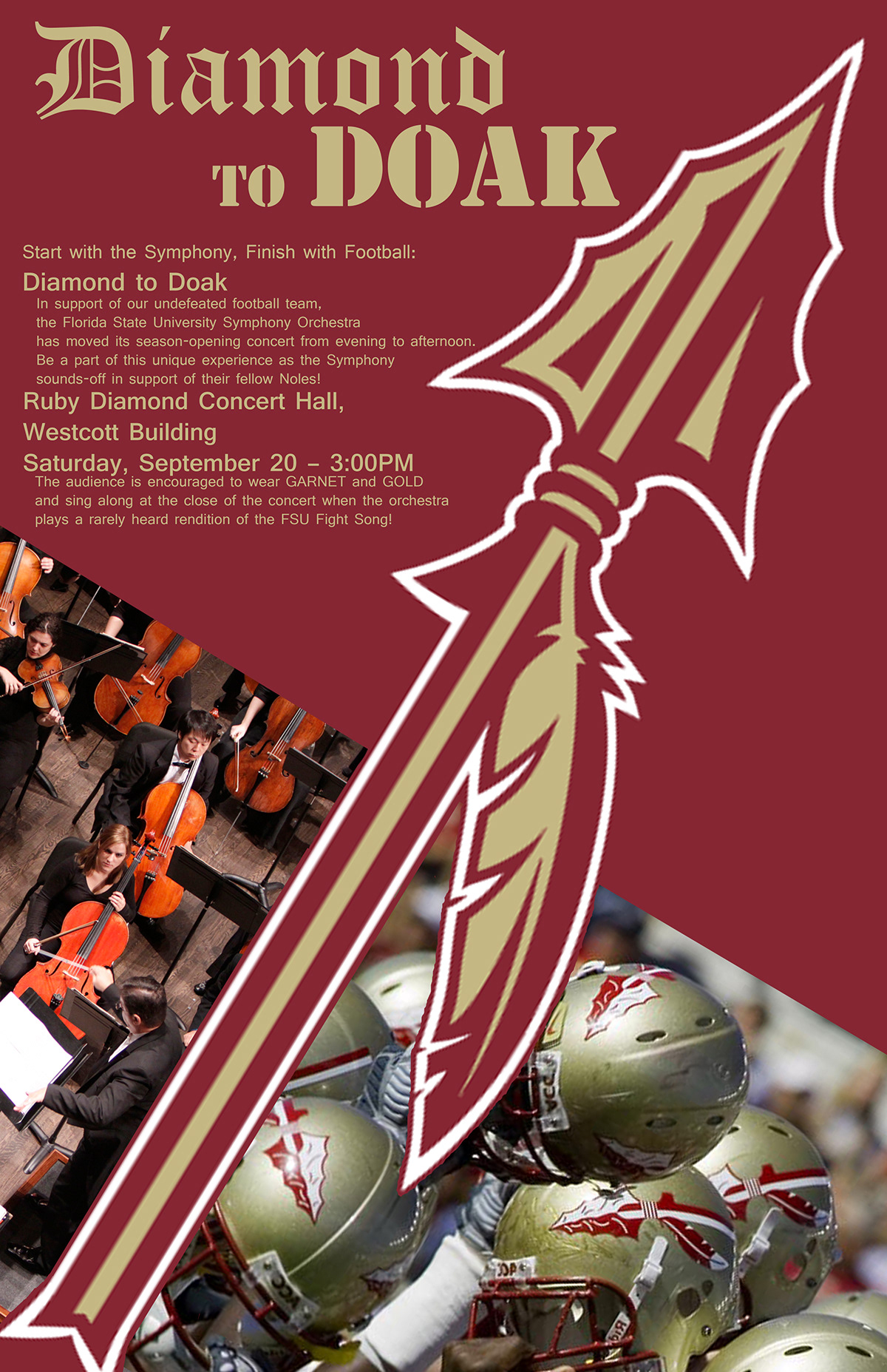 promotional poster Ruby Diamond University Symphony florida state university college of music