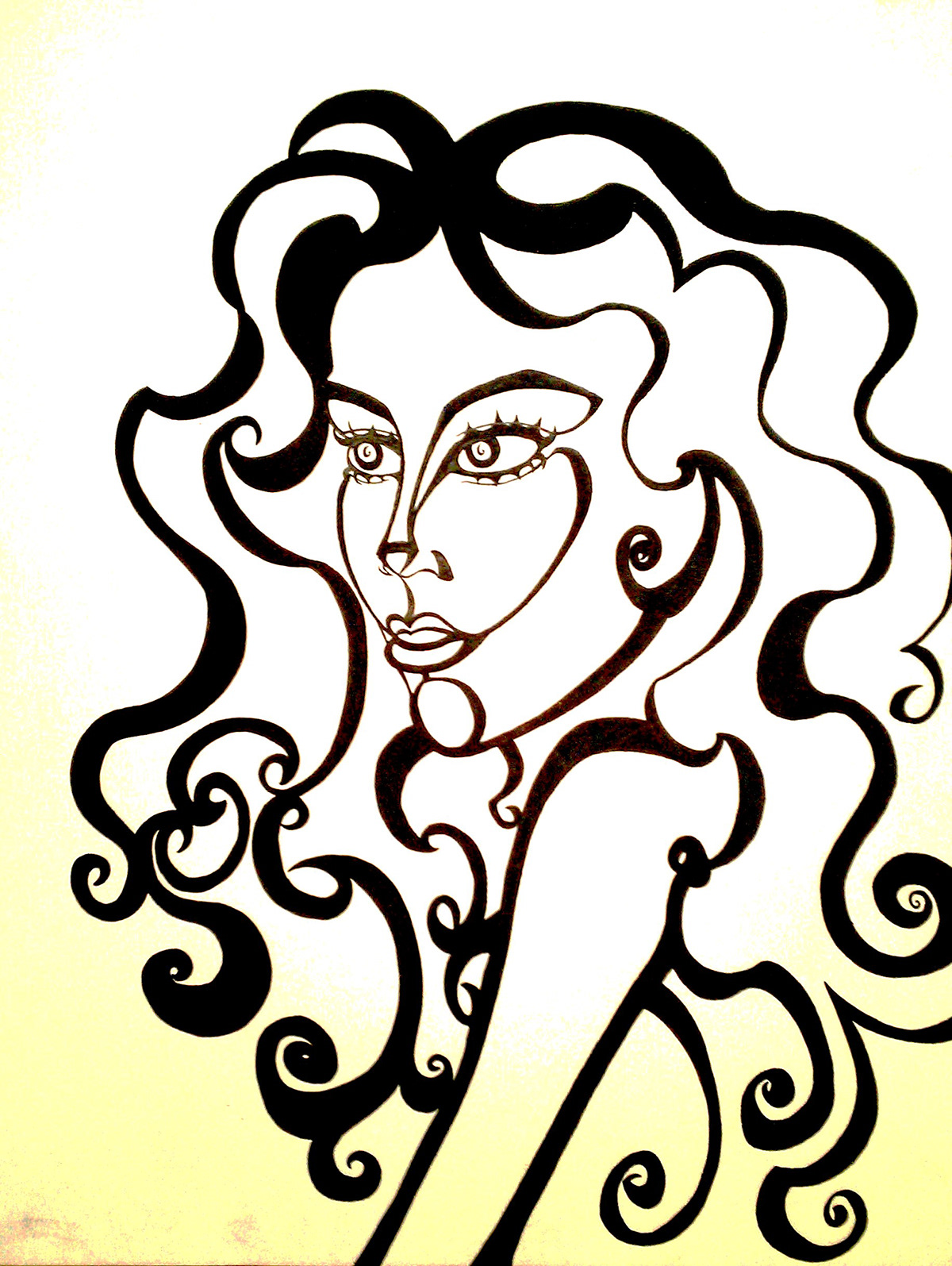 Drawing  portrait  sharpie  ink Character  graphic design ILLUSTRATION  stylized  line drawing