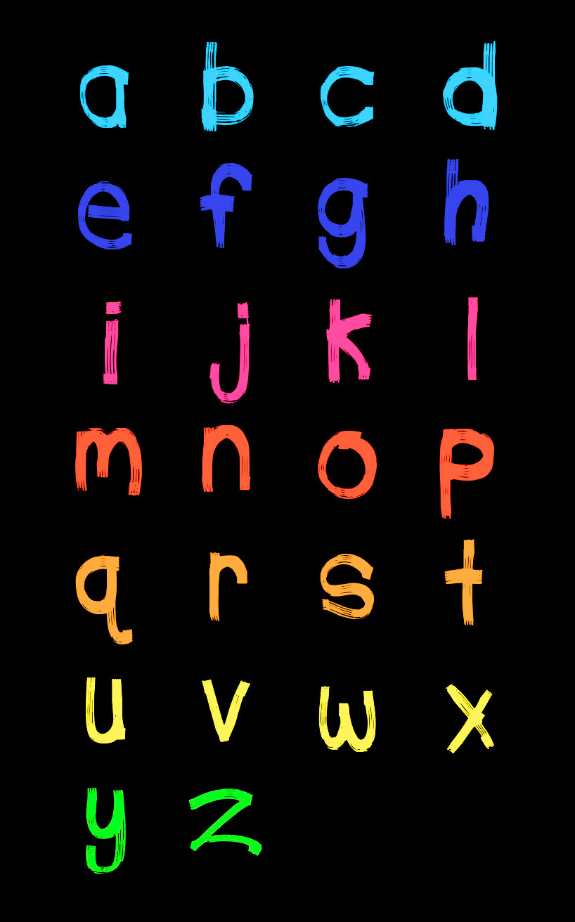 free font letters iphone light  streak streaks design 3D