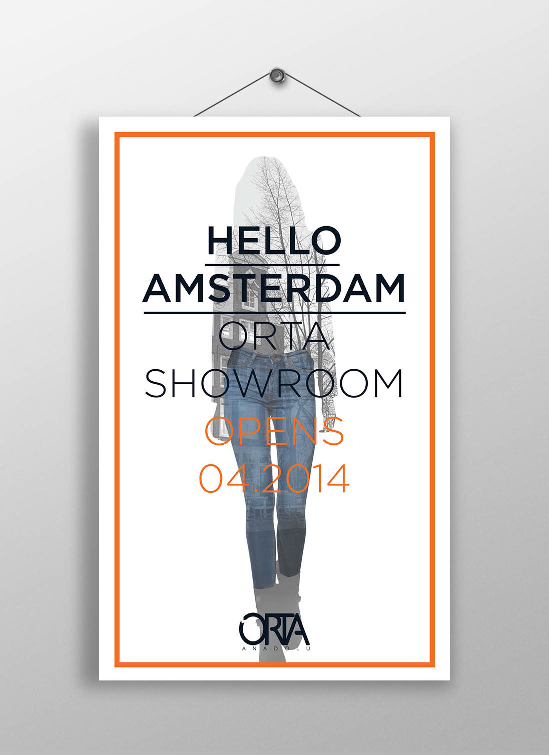 Denim invite poster apparel amsterdam vintage