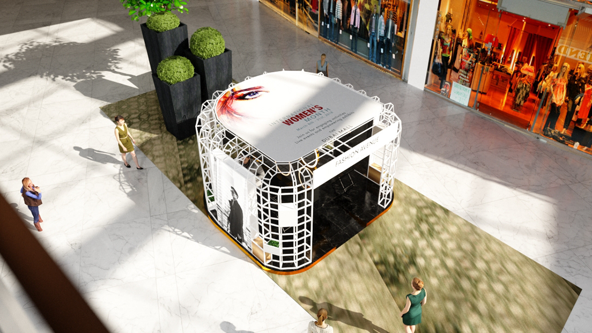 3D dubai dubaidesigner dubaimall kasaragod Kiosk modern moderndesign Render Stand