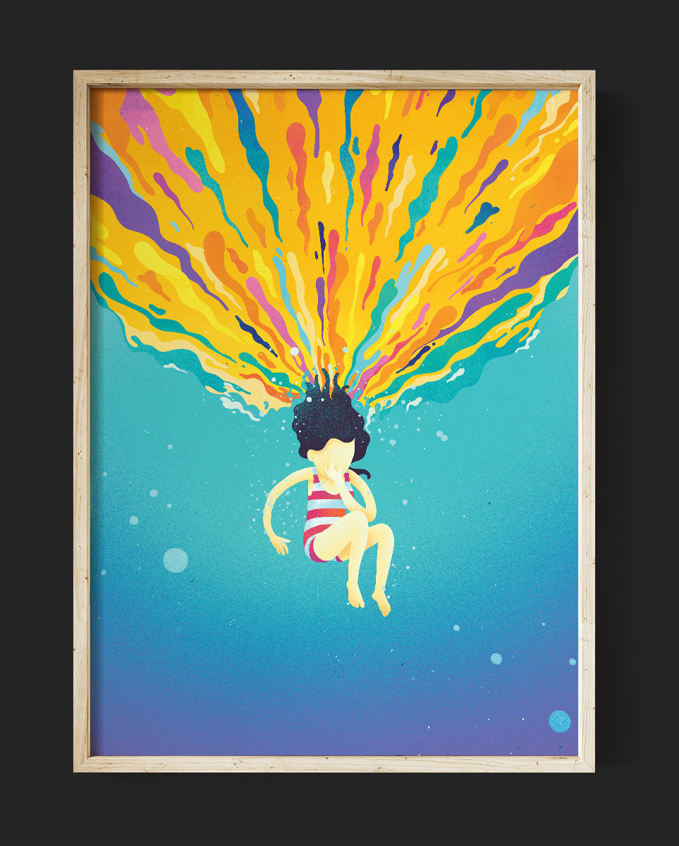 ILLUSTRATION  gig poster boogarins art poster psychedelic colors Trombone de Frutas