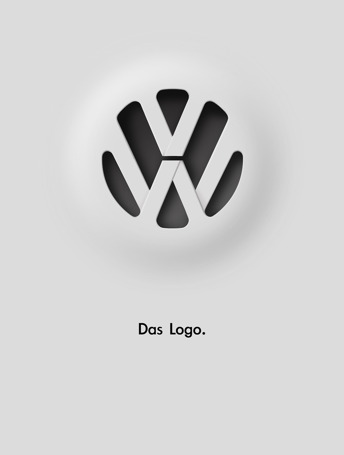 Logo VW 3D print poster VW rebranding logo