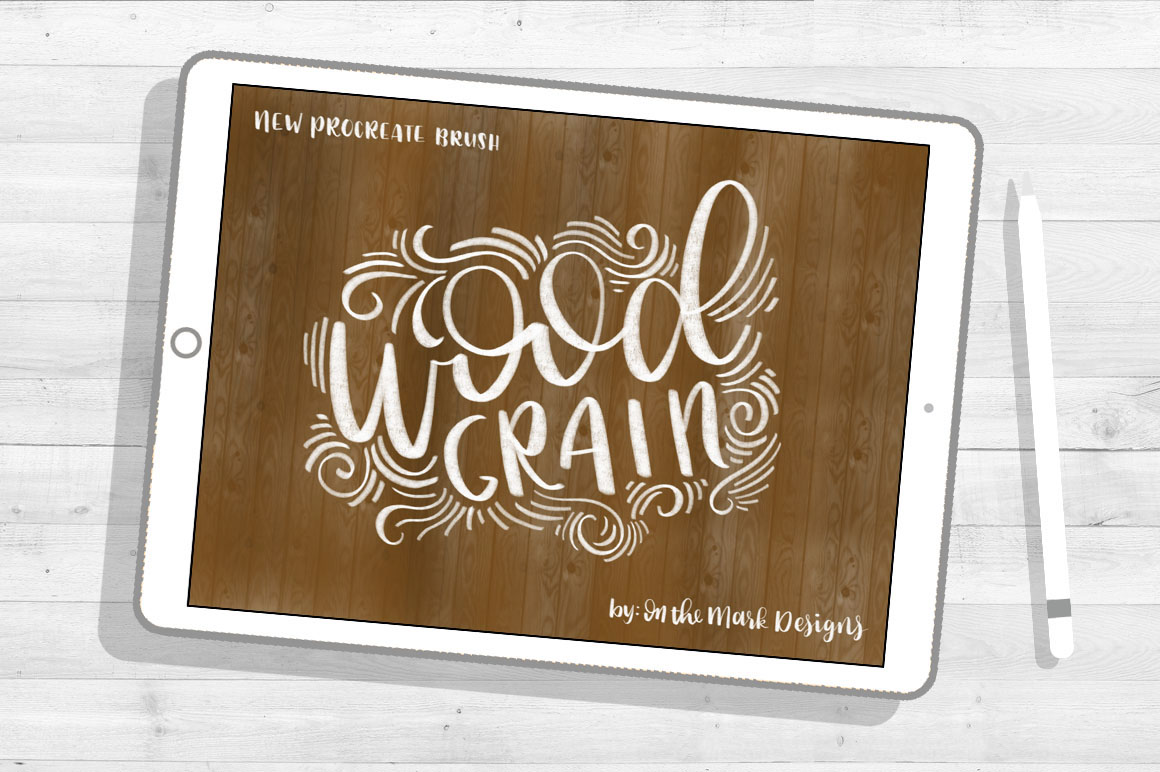 wood grain Procreate brush procreate brush Digital Art  lettering typography   ipad pro autumn