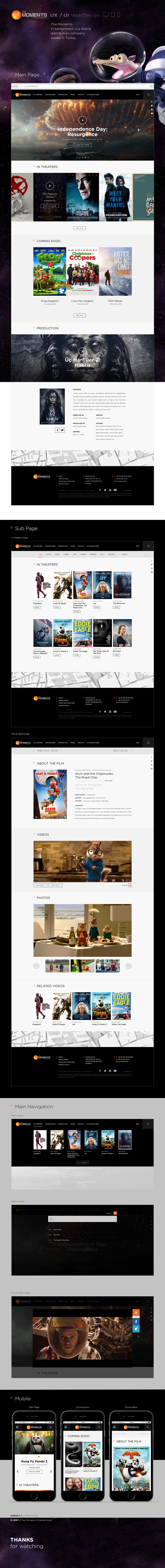 movie Web ArtDirection UI ux Cinema