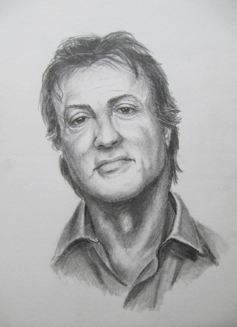 Sylvester Stallone Drawing  portrait pencil movie film actor Film  