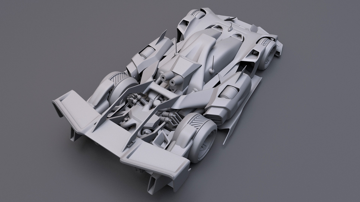 3D aitomotive car clay concept model race RC small