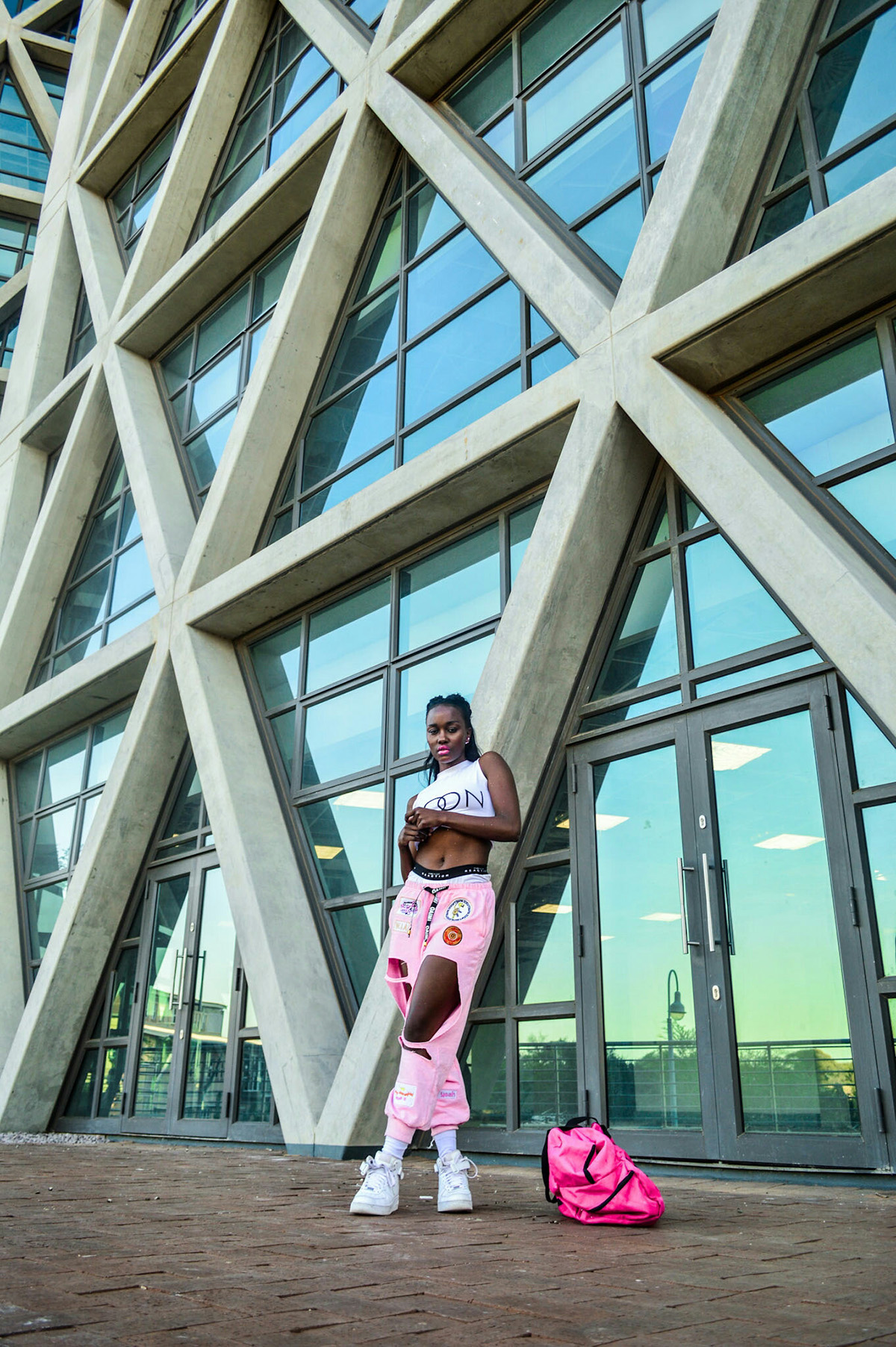photographyart stickers pink girl woman model Outdoor black melanin Botswana africa