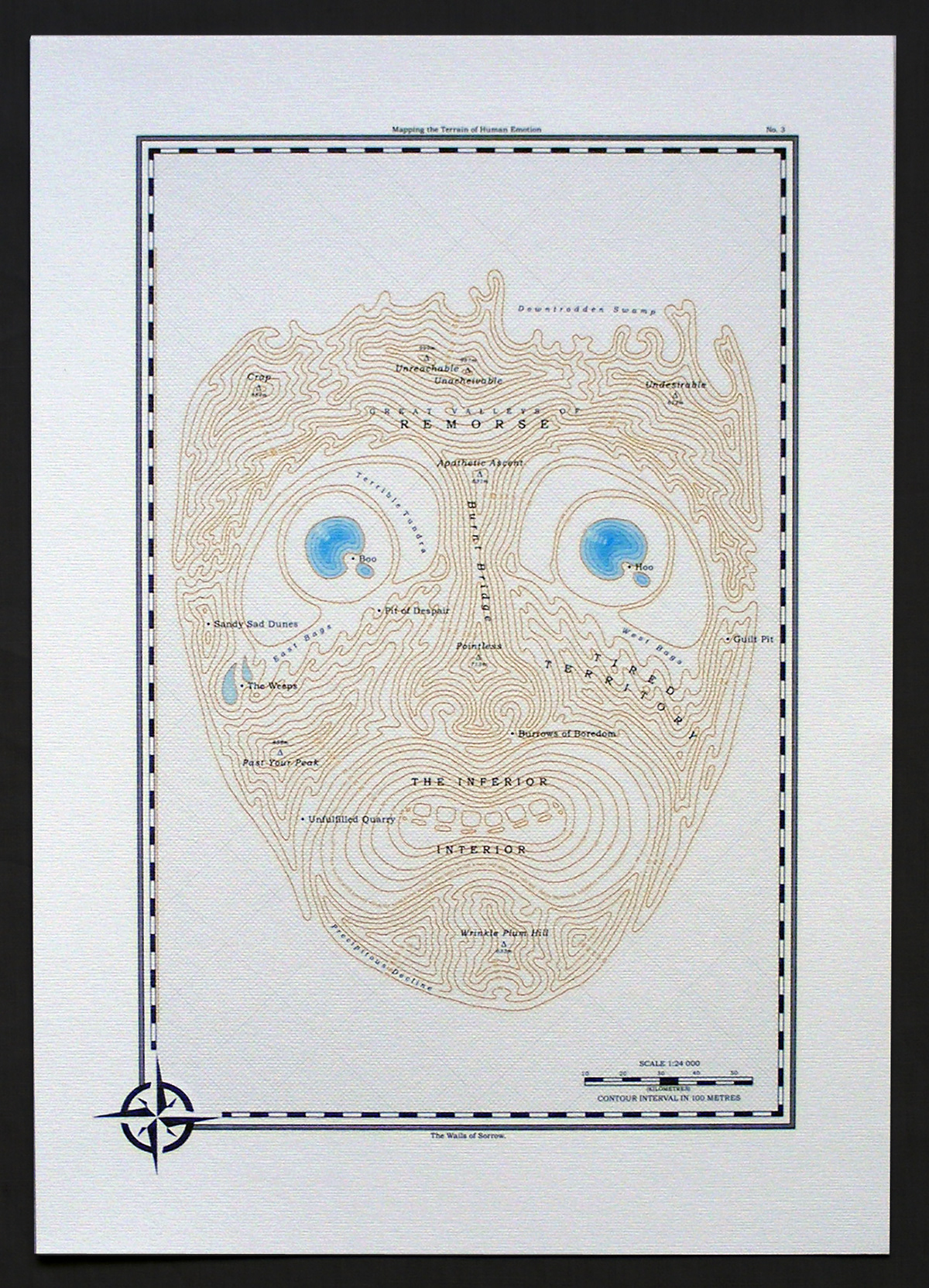topography map Mapping survey diagram human emotion sad happy angry experimental cartography portrait location