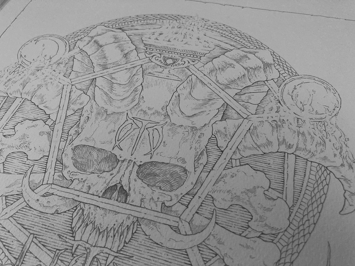 artwork dark death Drawing  ILLUSTRATION  sketch skull