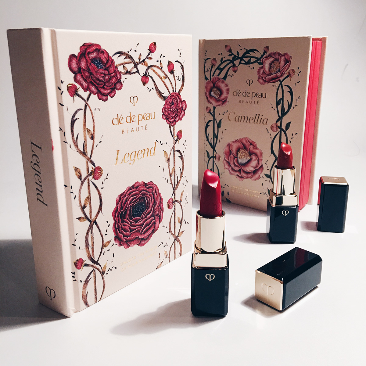 Cosmetic gift box beauty botanic garden Camellia rose Shiseido package design  Fashion 
