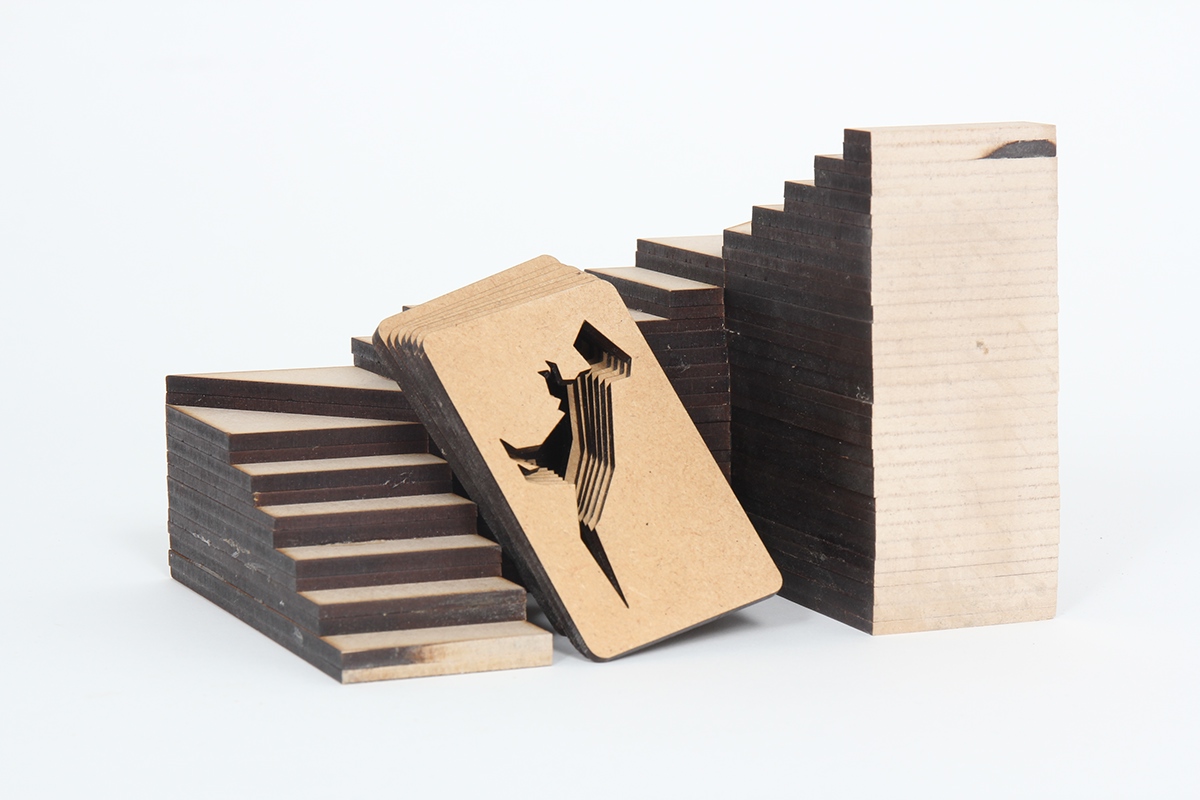 wood cards wooden cards  dinosaurus kids Lasercut frame craftman