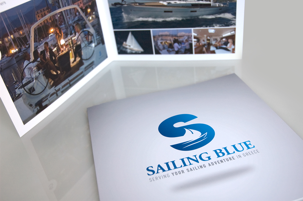 logo cards brochure sailing yacht chartering Sail sea