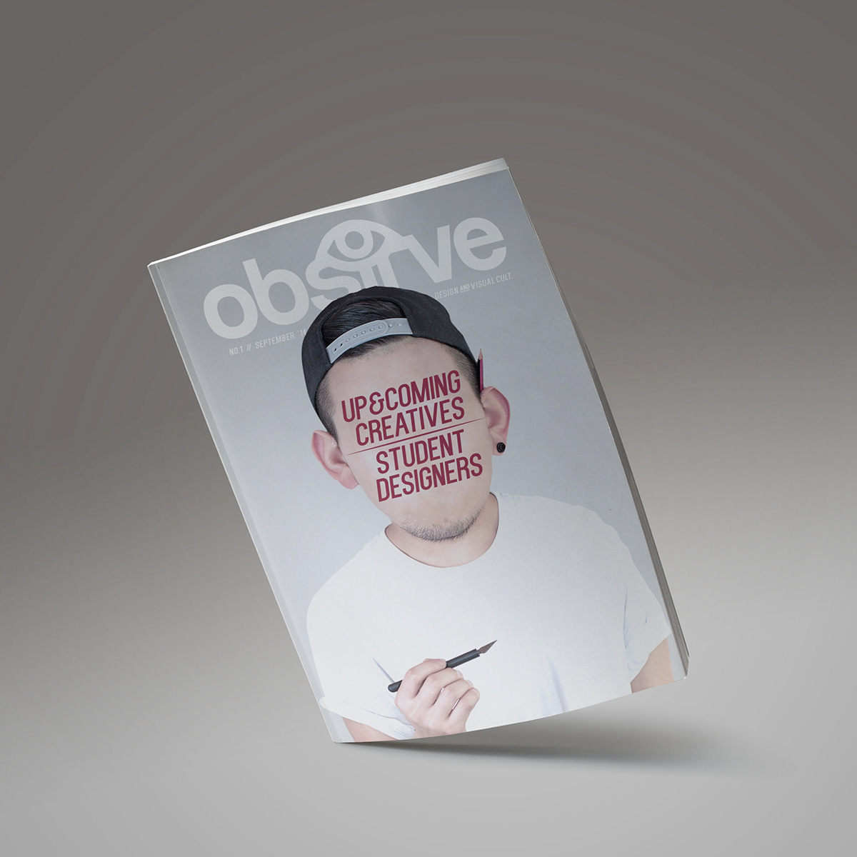 magazine Layout magazine cover obsirve Observe eye editorial RMIT Magazine design see book retouch student brand