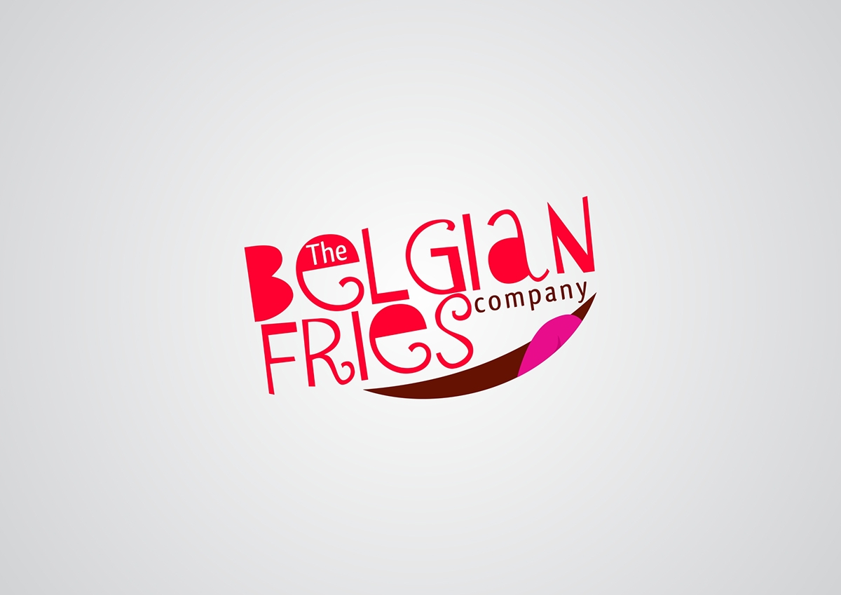 logo Food  Fries bright take-away