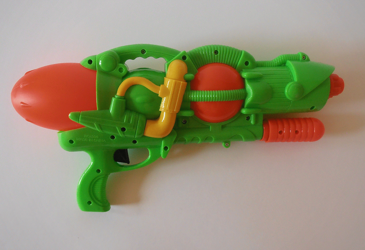 STEAMPUNK Gun acrylic green vintage Retro Weapon theater  game toy