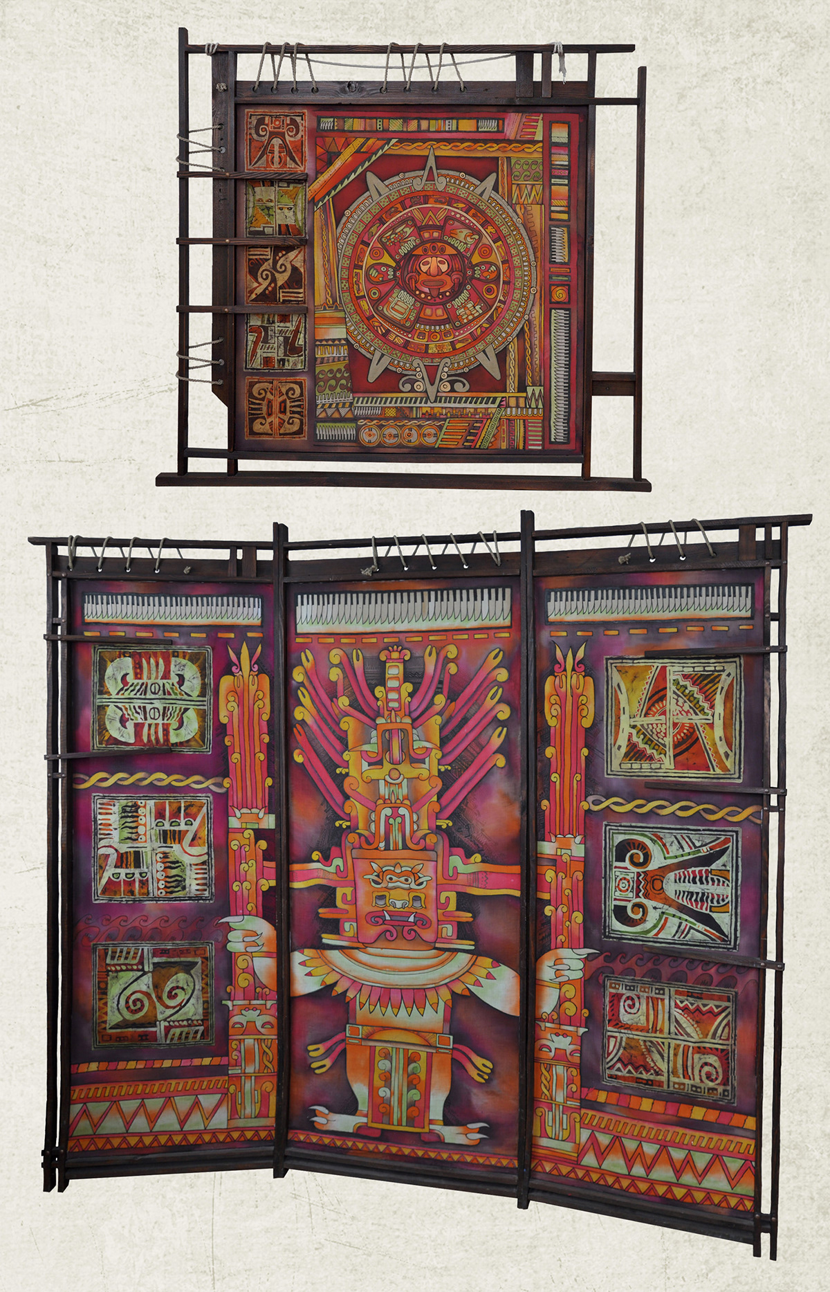 screen Picture batik Maya textile Interior