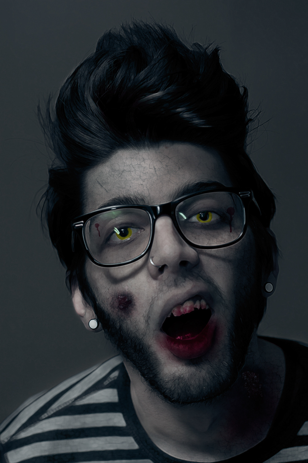 zombies headshot photo illustrations photoshop
