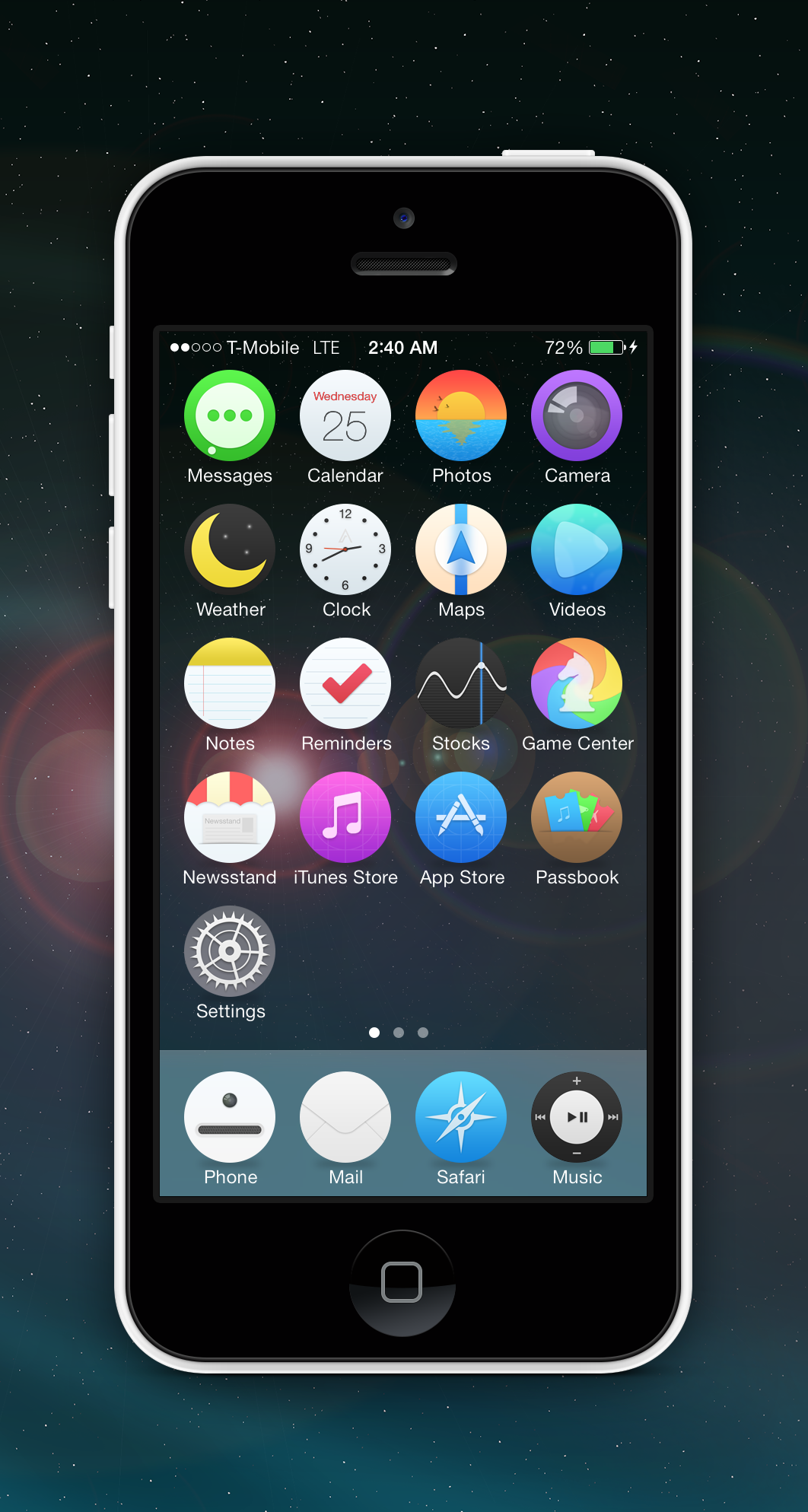 iOS 7 iphone ipod apple Theme jailbreak Winterboard design Icon icons UI ux phone device pangu