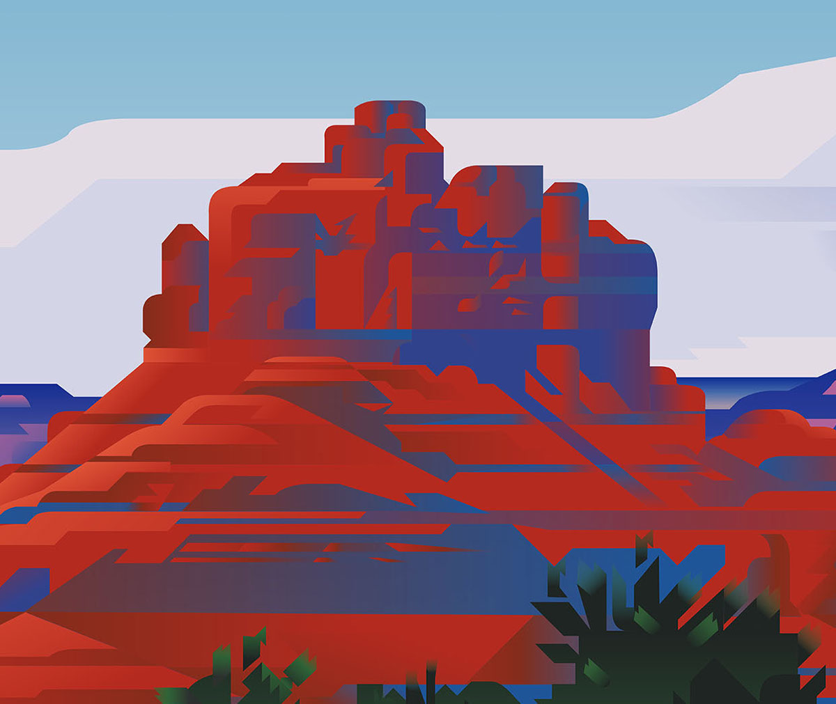 sedona travel poster