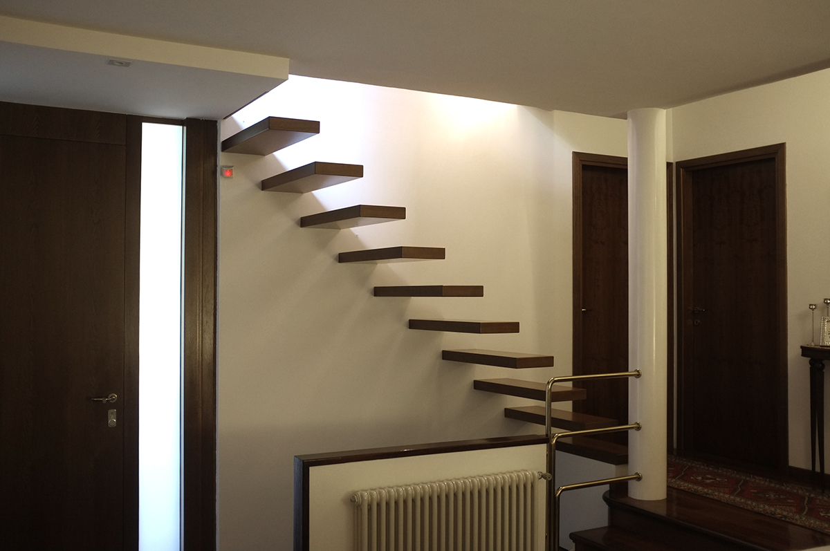 stair step wood design Project architect renovation