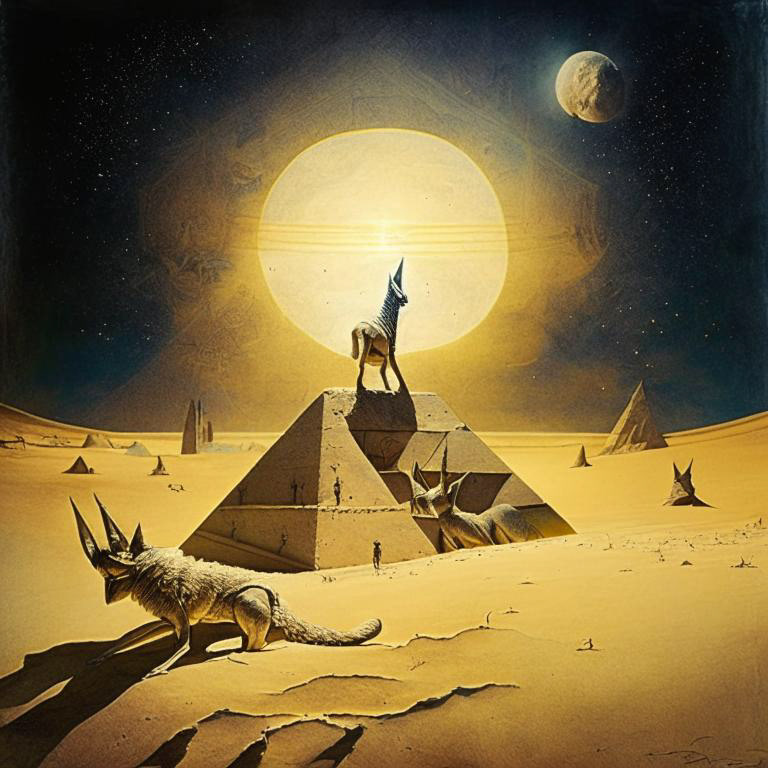 pyramid cover psychedelic surreal shelter art Desighn ancient egypt Mystic mythology
