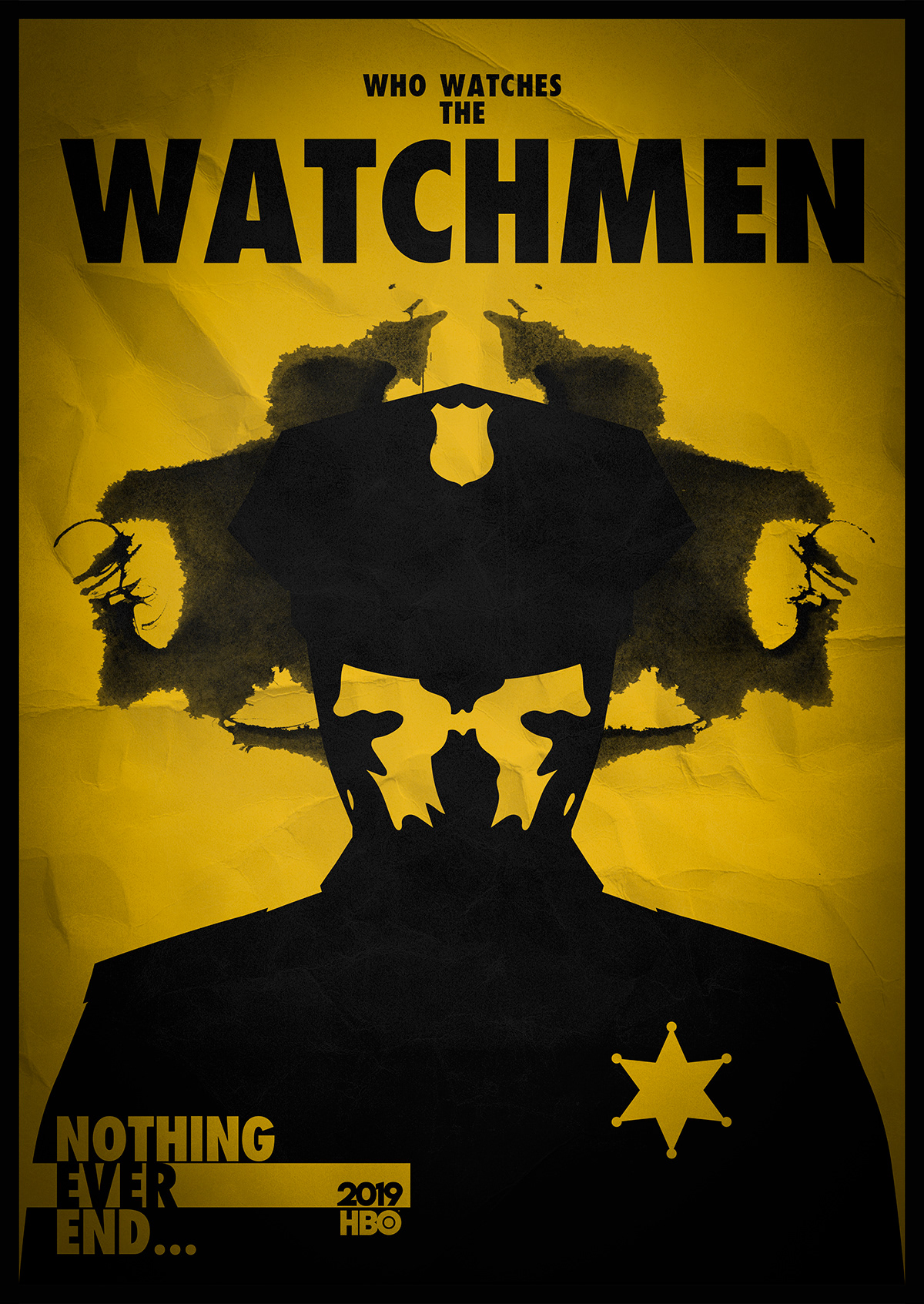 rorschach WatchMen hbo series wallpaper poster Retro ILLUSTRATION  adobe illustrator Adobe Photoshop