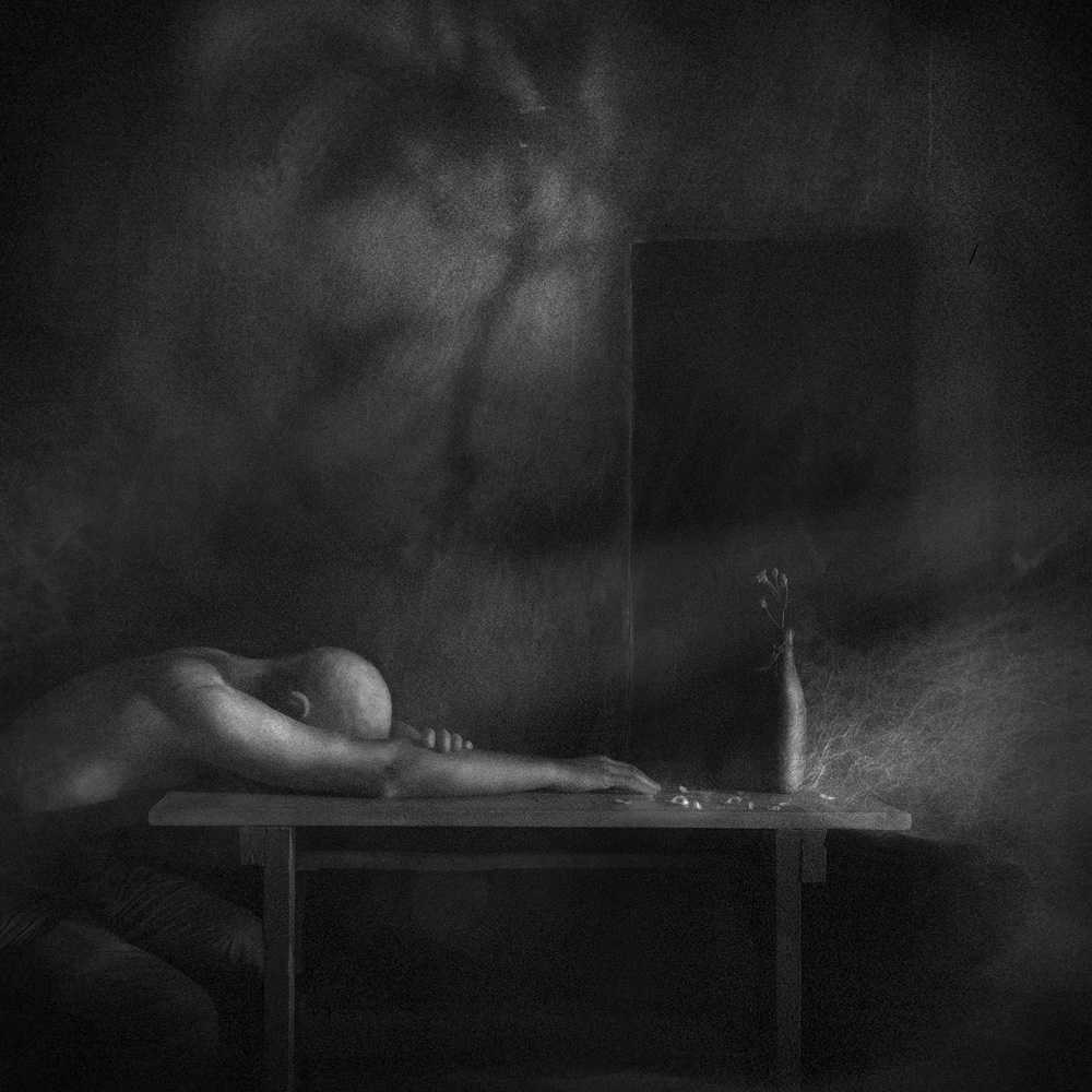 dreams imagination dark death photomontage photomanipulation b&w surreal conceptual Unreal