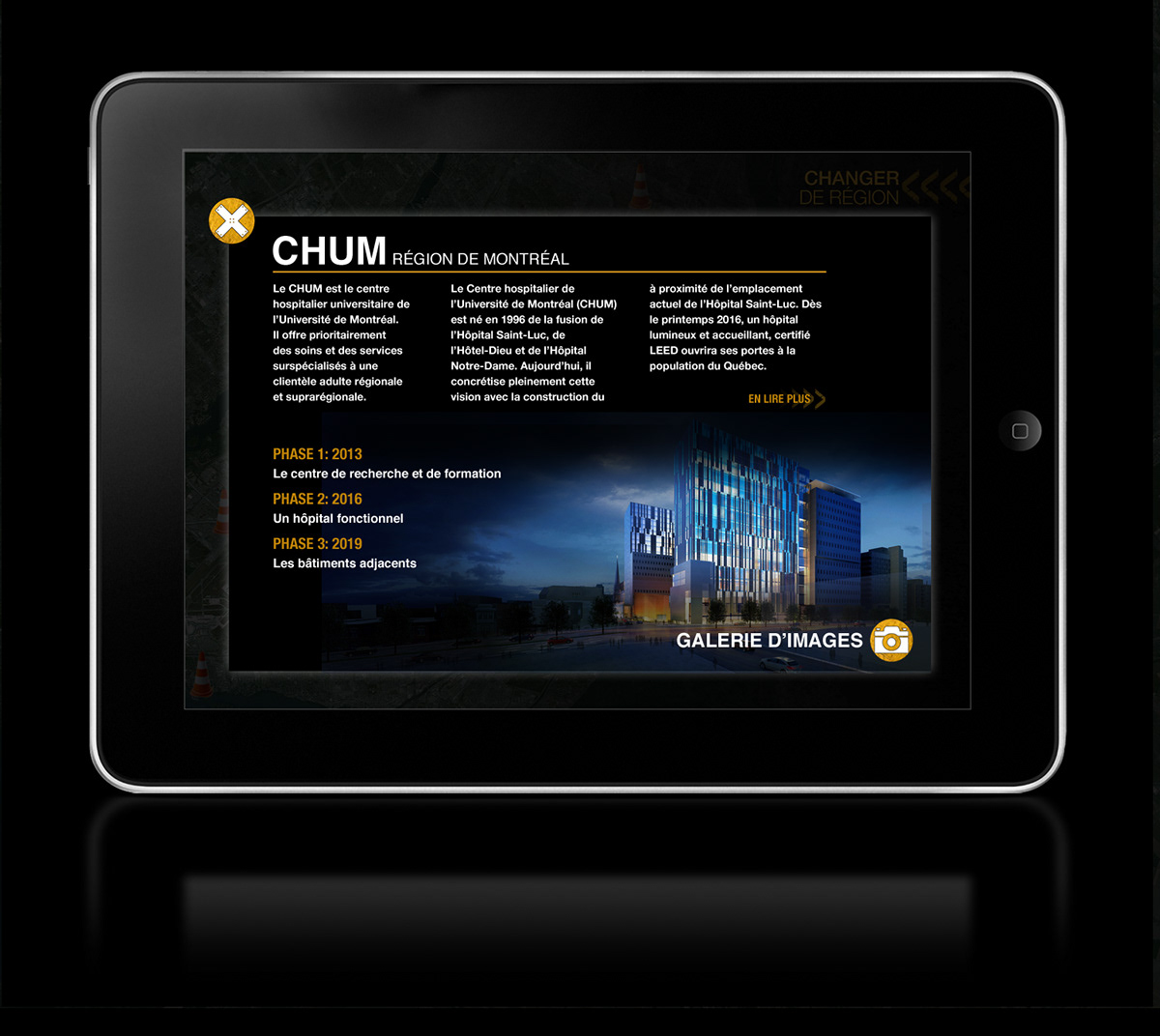 iPad urbania interactive design