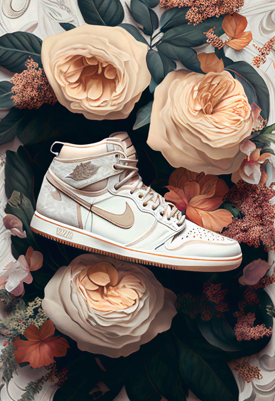 Nike sneakers kendrick lamar jimihendrix jcole Flowers floral concept