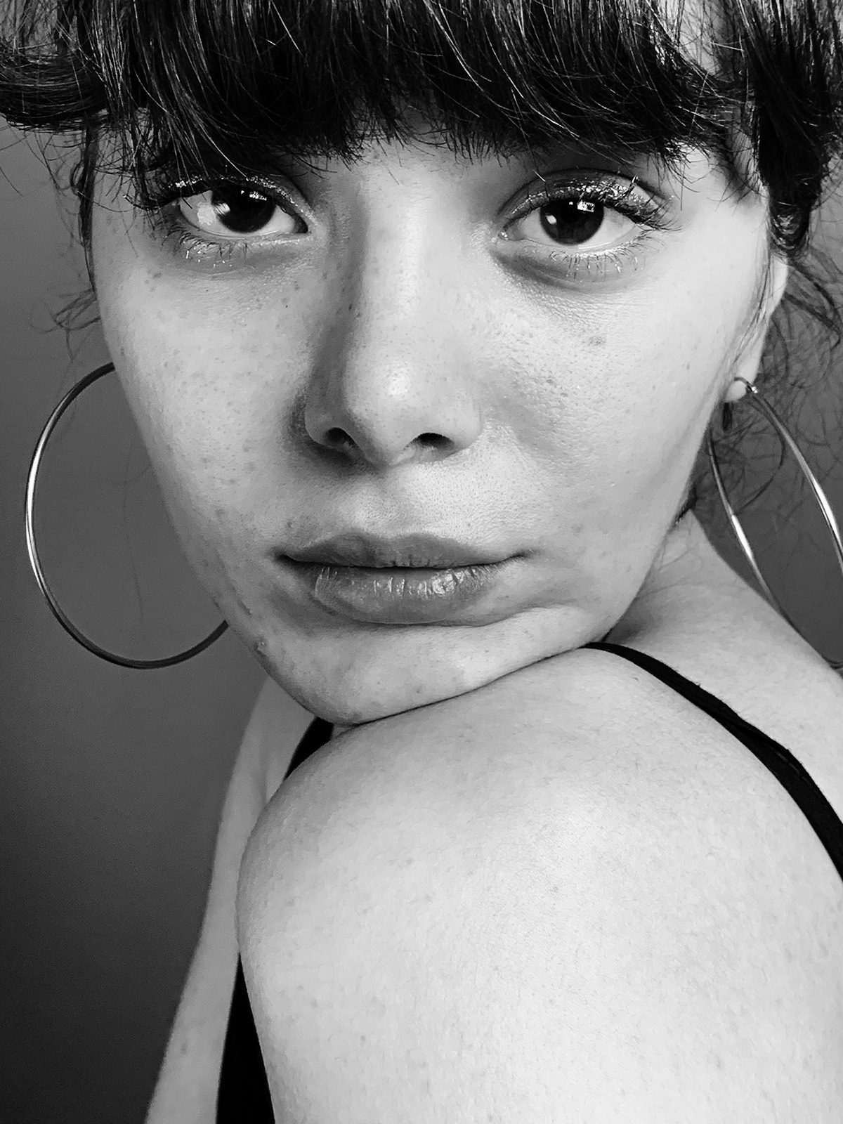 Beautiful beauty closeup Fashion  girl minimal model natural portrait ShotOniPhone