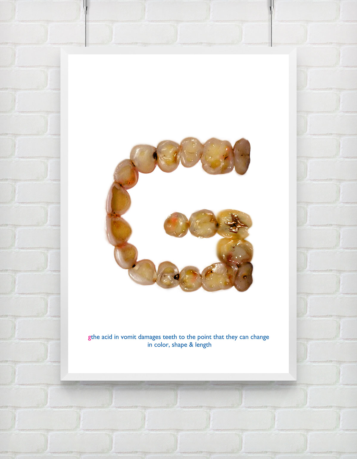 type experimental font letter shape Form color Eating disorder poster Photo Manipulation  awareness Letterform quote kate moss