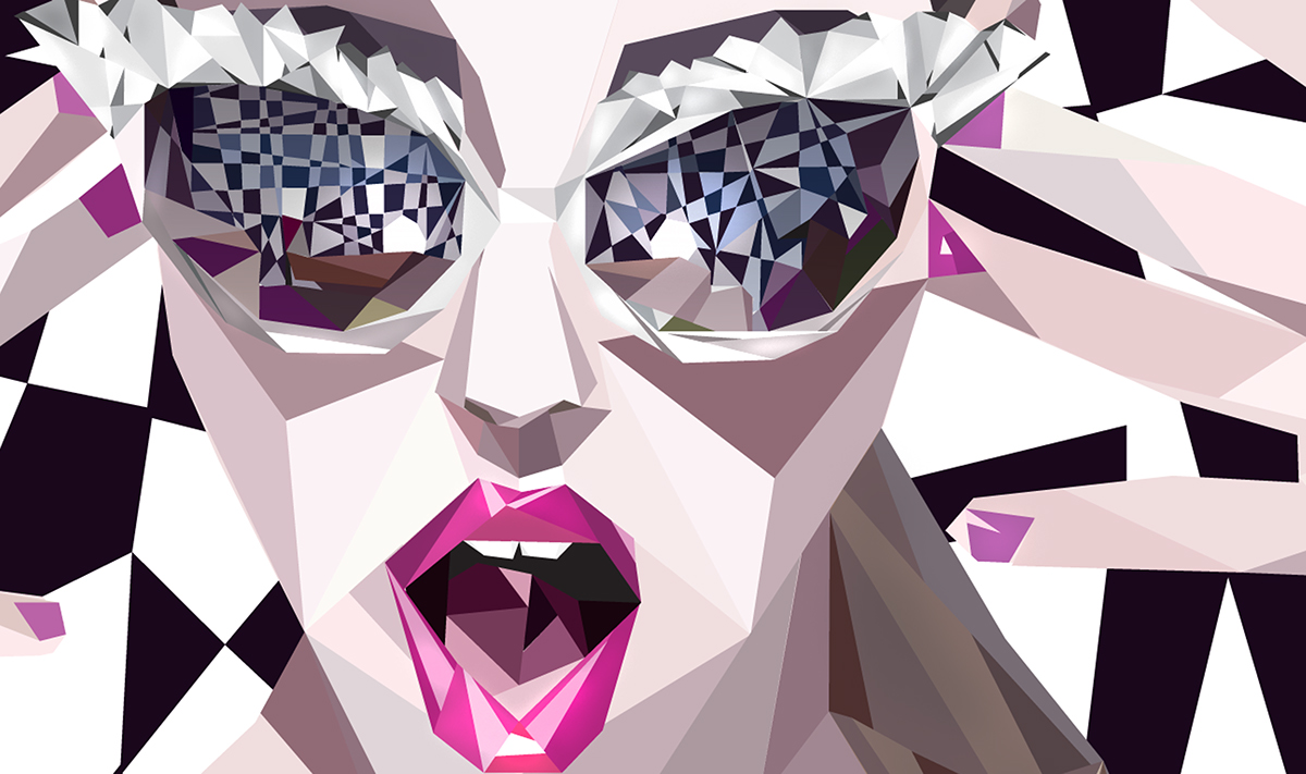 cubism poster blogger catarina velosa chiara ferragni  polygon italian velosa chiara ferragni