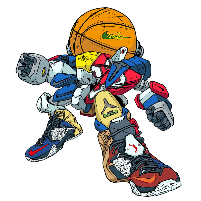 sneaker Nike robot mecha lebrom lebrom james basket basketball