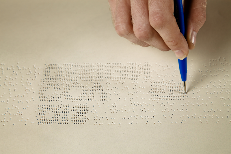 Braille graphic Sean Austin metcalf Savannah american blind paul rand visual communication SCAD